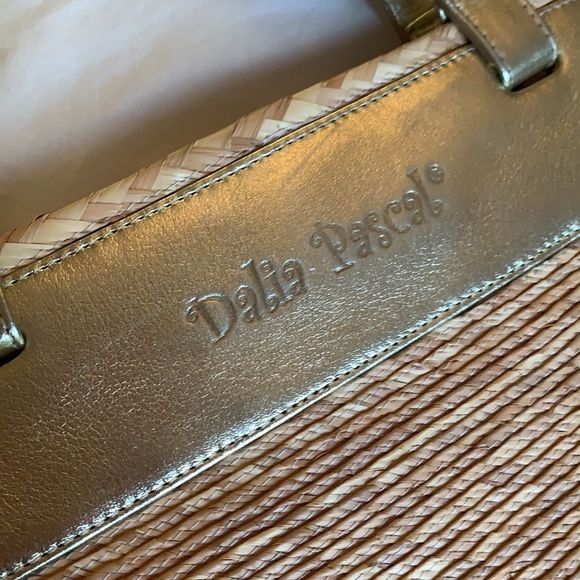 Dalia Pascal | Bags | Dalia Pascal Leather Straw Tote Beach Bag | Poshmark